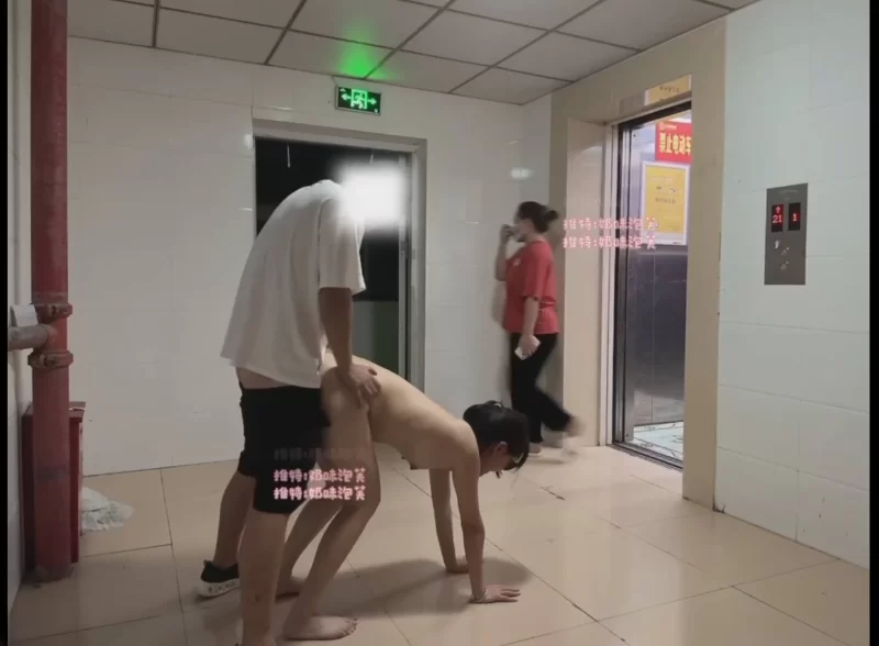 自拍 电梯门前做爱给大妈整的不知所措了！极限露出小合集【7V+1.23G】