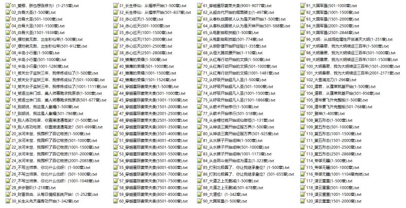 合集 [正经小说]2025-7-14起点小说集整理200部+连载高热度小说集【+2.19GB】