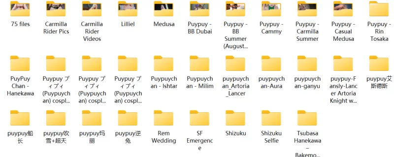 Cosplay PuyPuy cos38套合集【38套p+29.18g】