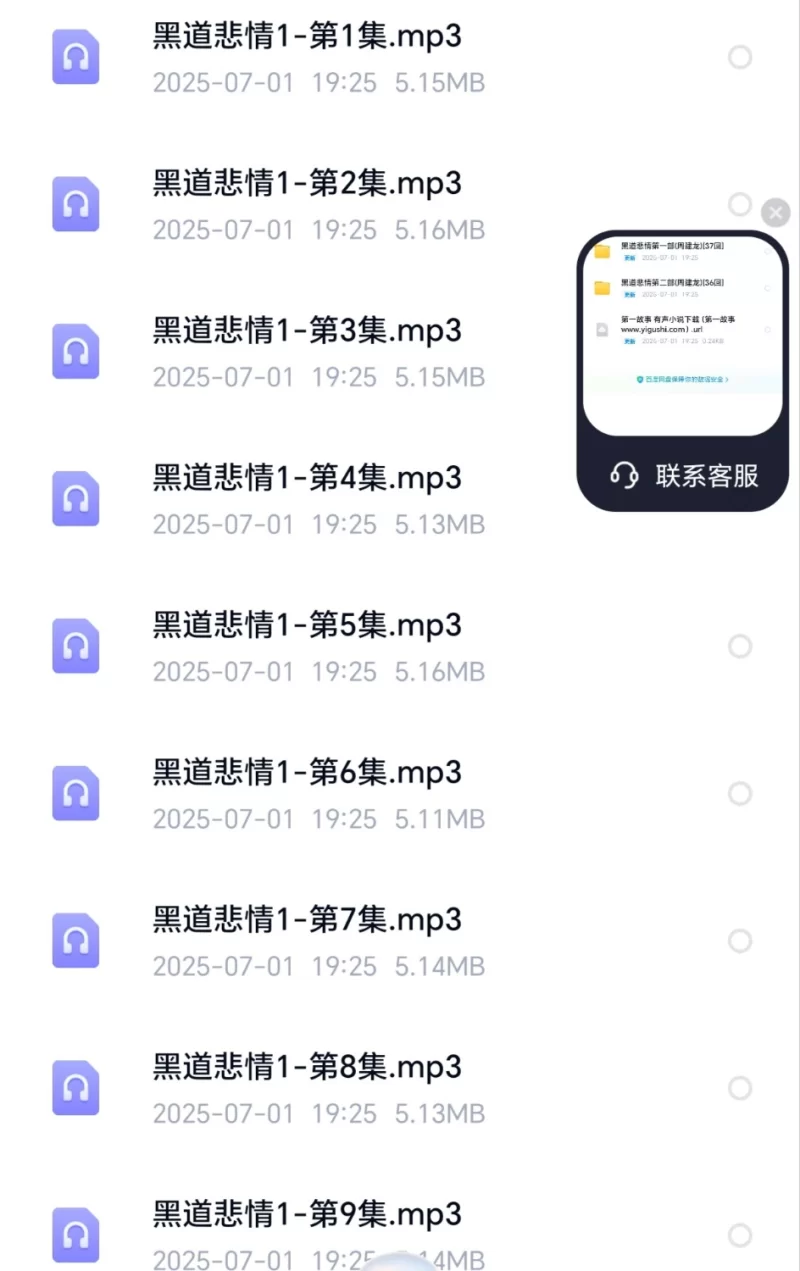 正常小说 黑道悲情有声小说【73+375mb】