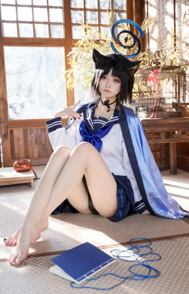 Cosplay 九柒喵_蔚蓝档案 桐生桔梗[88P]【88P+680m】