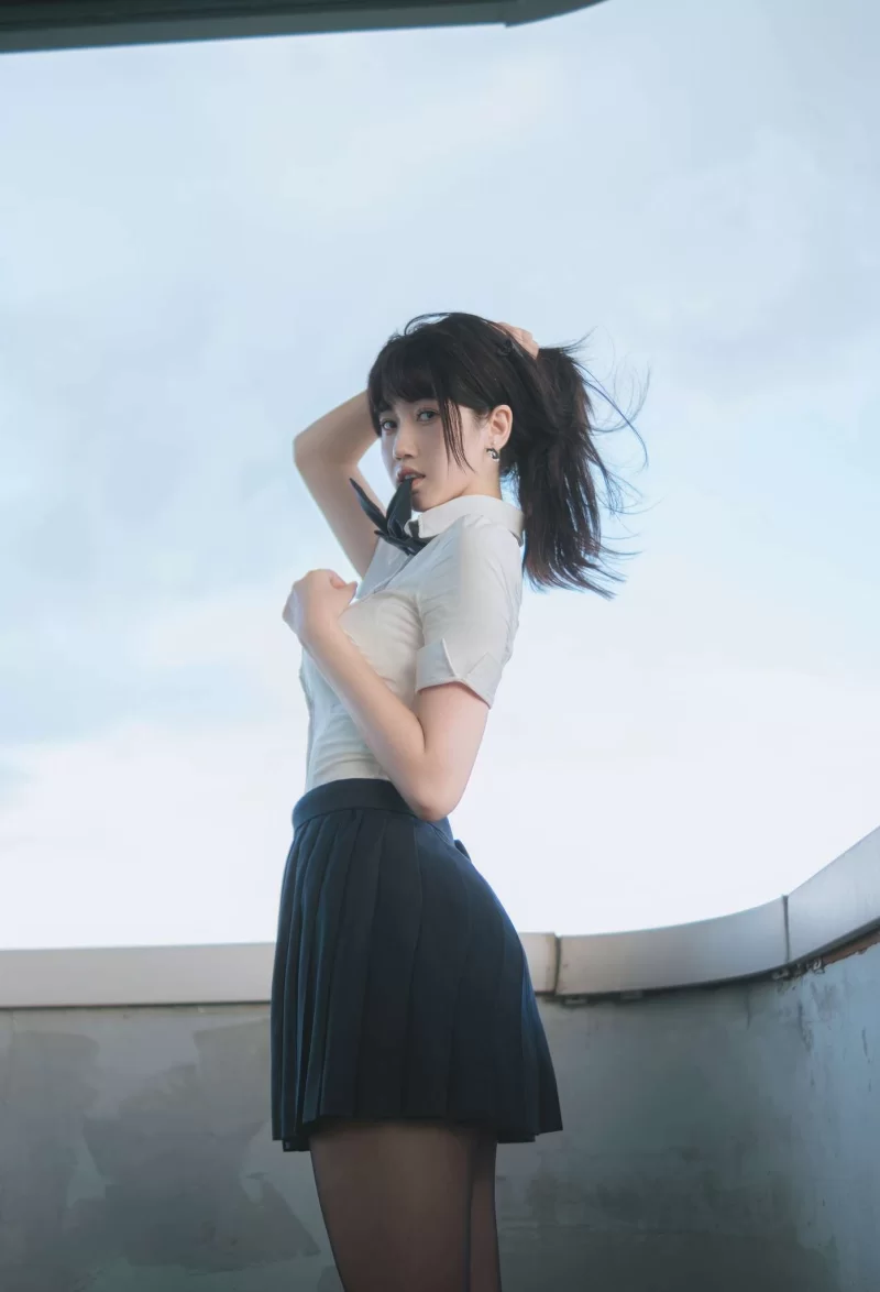 Cosplay 不呆猫 Vol.058 JK学妹户外 [59P-390MB][百度网盘]【59P+390M】