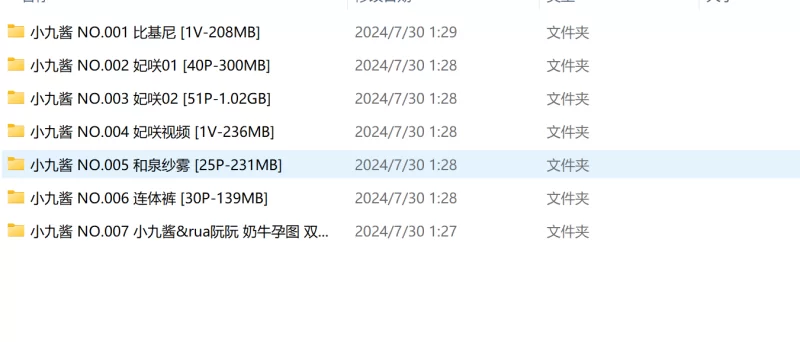 国产模特 推特福利姬小九酱孕期写真【196p2v+3.1G】
