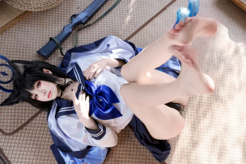Cosplay 九柒喵_蔚蓝档案 桐生桔梗[88P]【88P+680m】