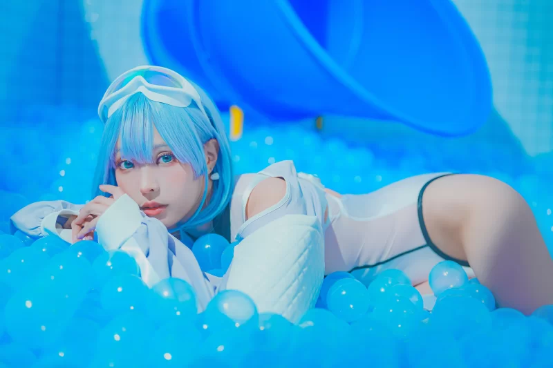 Cosplay ElyEE子 - 2025年06月订阅 June Set B Clear Blue Drift【33P4V+71M】