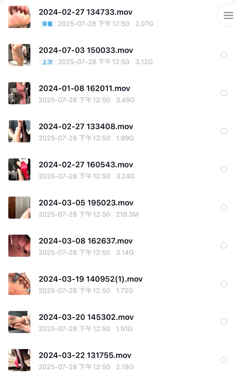 美腿/足控 B站孙圆圆24年资源【91v+228G】