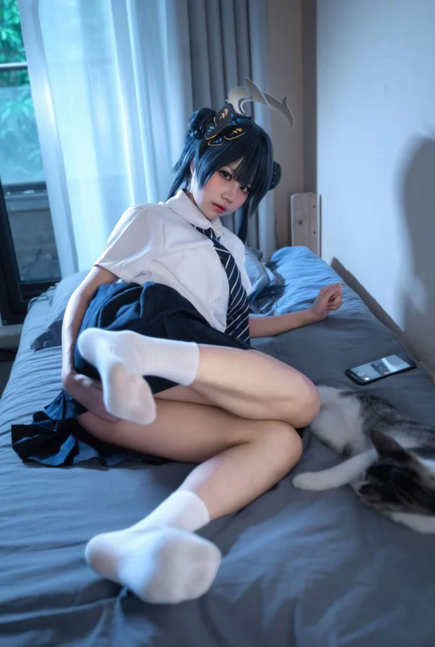 Cosplay 清水凪_碧蓝 龙华妃咲 JK [52P]【52P+600m】