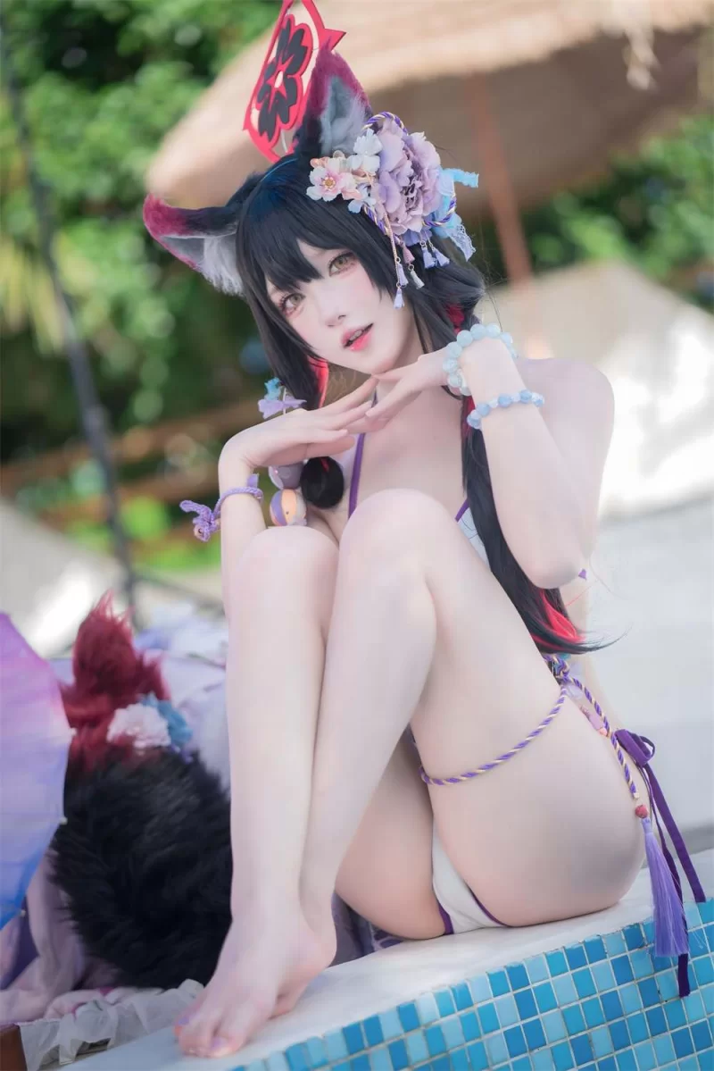 Cosplay 阿包也是兔娘 - 小坂和实泳衣 - 《蔚蓝档案》4K【1+162M】