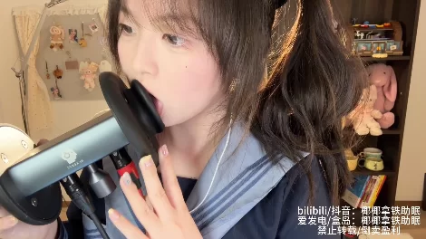 ASMR ASMR_椰椰拿铁_R_E_STUDIO_蓝色高马尾水手服：呼吸声天鹅【1v+346m】