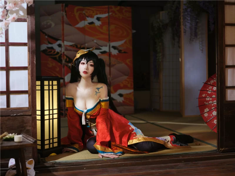 一米八的大梨子 - 碧蓝航线 大凤 和服 [31P-297M]【31p+297m】
