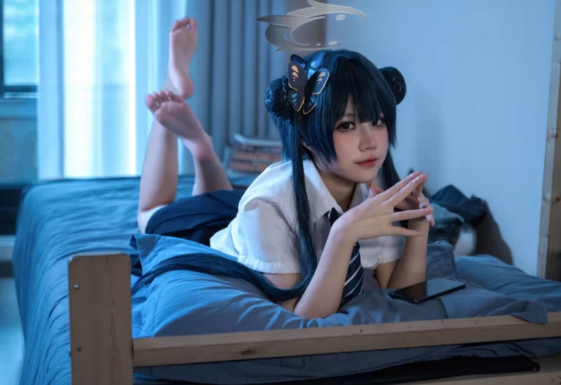 Cosplay 清水凪_碧蓝 龙华妃咲 JK [52P]【52P+600m】