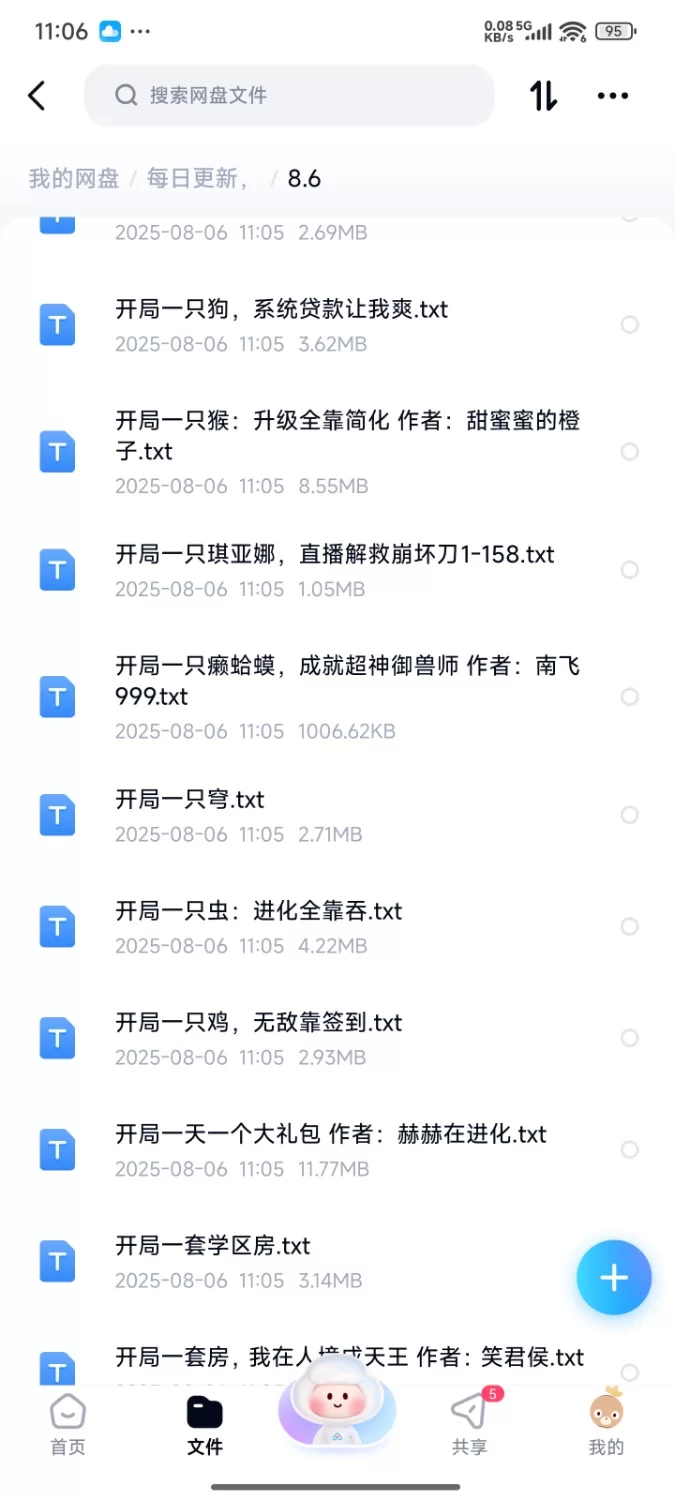 合集 飞卢刺猬猫菠萝包起点次元姬等网站小说合集8.6分享【+165m】