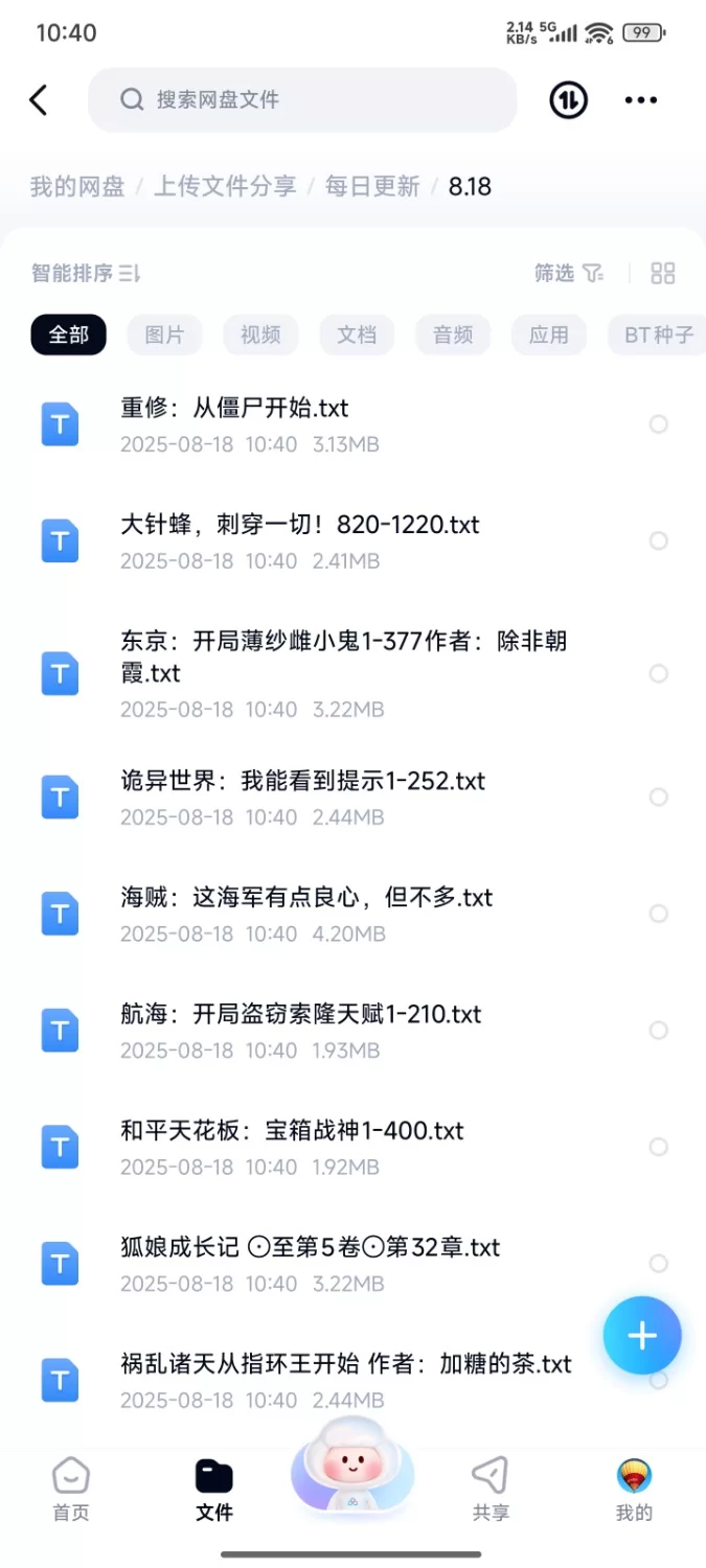 合集 飞卢刺猬猫菠萝包起点次元姬等网站小说合集8.18分享 【+71m】