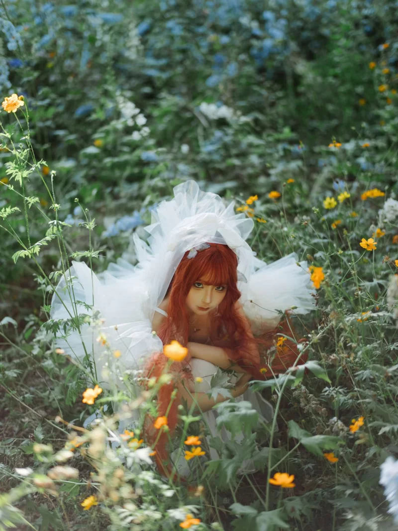 Cosplay 蠢沫沫 Vol.335 花丛婚纱[67P-517M][百度网盘]【67P+517M】