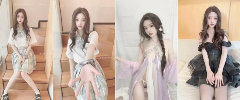 自拍 超美颜值 大长腿美少女『清梨阿梨qlydbbgl昭昭zhaozhaoTwTo』美颜拍逼无懈可击！【1+2.5g】