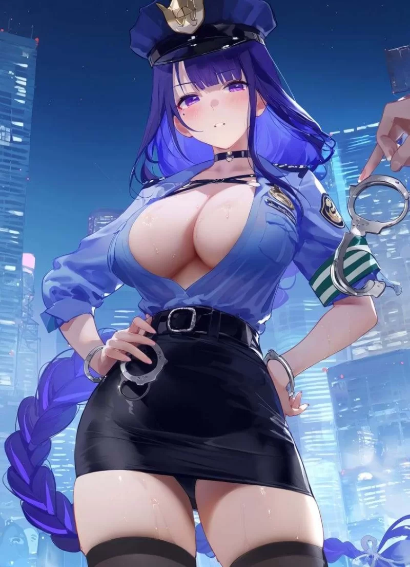 动漫 [AI图] [Coolsummer]原神：雷电将军 警察制服(298P)【1+1G】