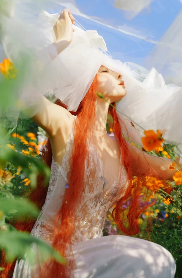 Cosplay 蠢沫沫_花丛婚纱 [67P]【67P+1.1g】
