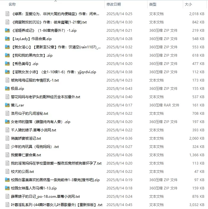 合集 微重口小说合集 淫妻母狗人兽 量大管饱 每一篇都是百K以上【+15.4M】