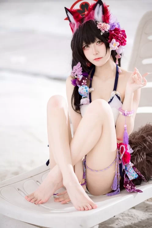 国产coser 九柒喵 - 狐坂若藻水着 23P-167M【23P+167M】
