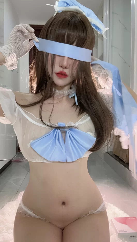 美腿/足控 阿薰kaOri_蓝色奶油蛋糕[40P+10V]【40P+10V+700m】