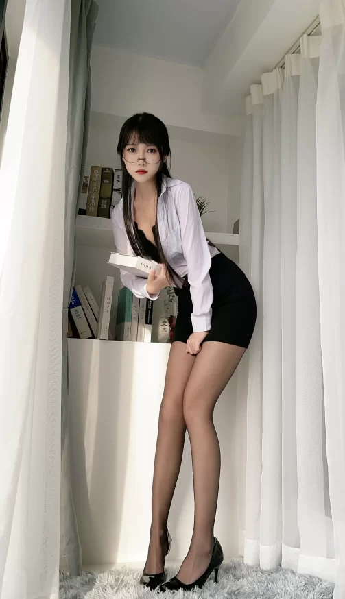 美腿/足控 不呆猫_黑丝包臀OL [24P+5V]【24P+5V+1.1g】