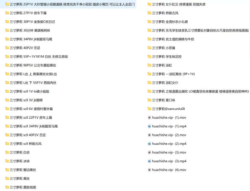 国产模特 白虎萝莉 三寸萝莉 105套合集【170v934p+51g】