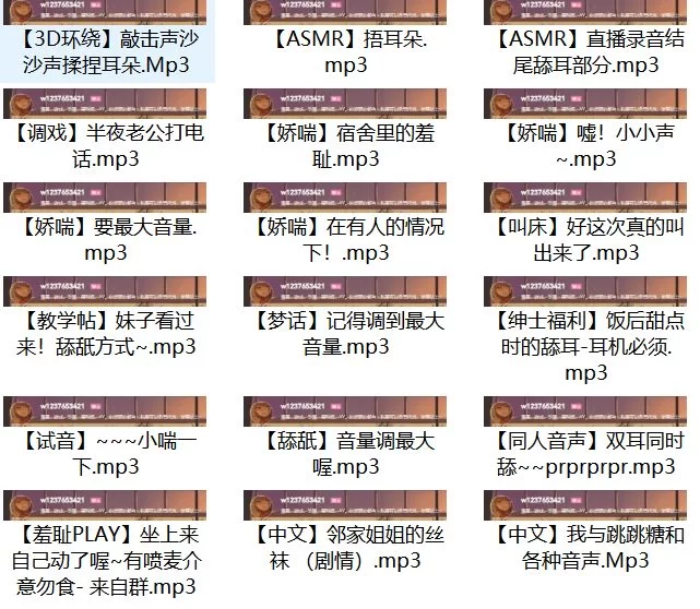 ASMR Ayo夏哟哟中文音声合集[874.47MB]【1+874m】