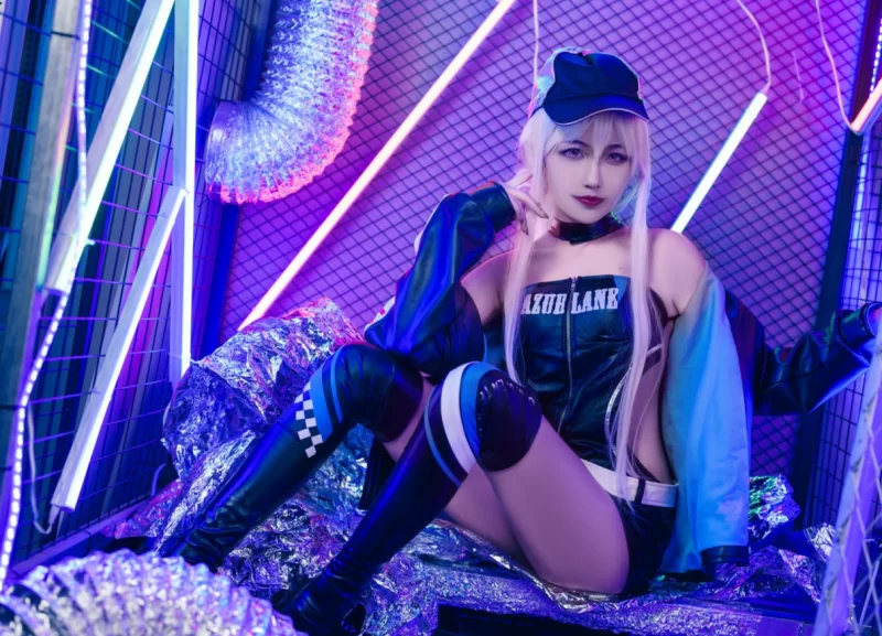 Cosplay 源纱希喵喵喵_碧蓝航线 赛车 [25P]【25P+500m】