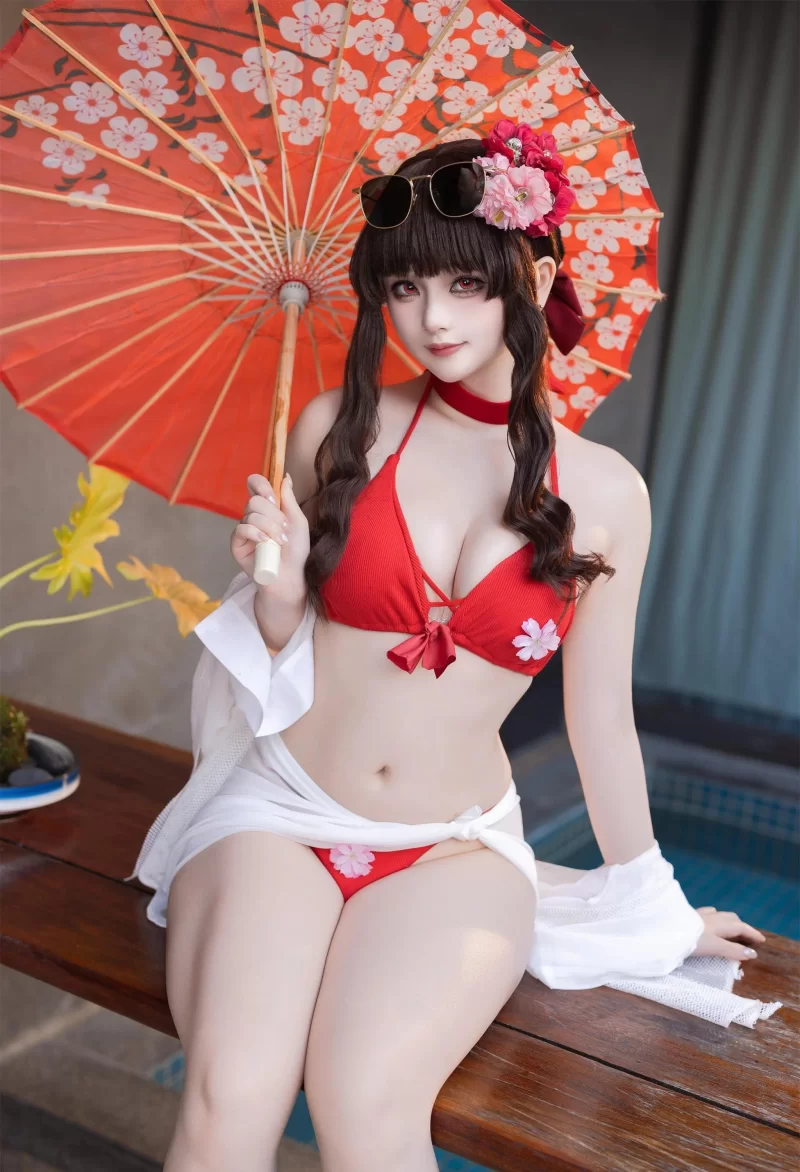 46寫真 & Cosplay 前羽rr - ロザンナ NIKKE 水着ver【p90+90m】