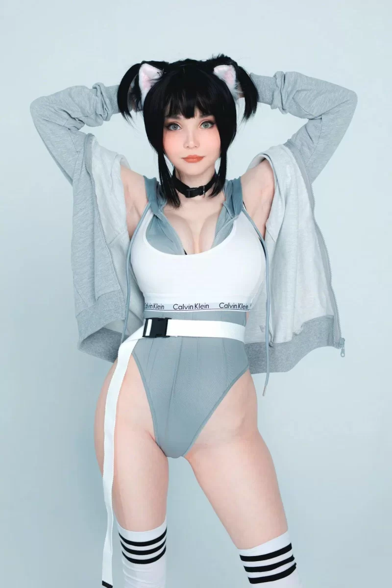 coser 俄罗斯极品COSER·RocksyLight罗克西-莱特·纯欲系白筒袜写真套图【100P+443MB】