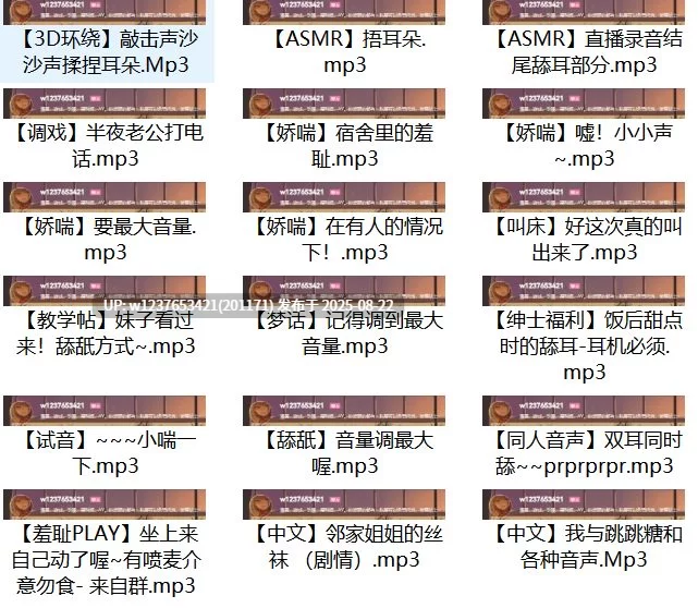 ASMR Ayo夏哟哟中文音声合集[874.47MB]【1+874m】