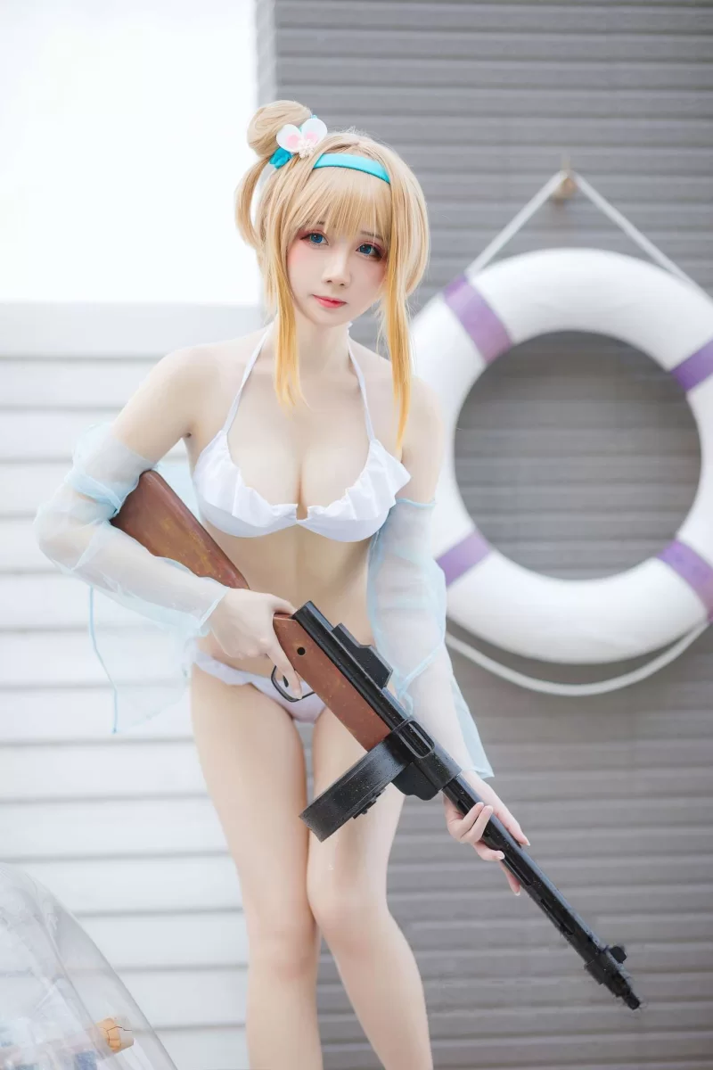 Cosplay 焖焖碳 Vol.038 少女前线 索米 泳装 [46P-150M][百度网盘]【46P+150M】