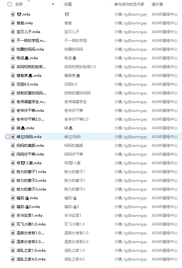 ASMR [女喘博主]故事集 推特小姨音声 中文音声 巨骚【nv+200mb】