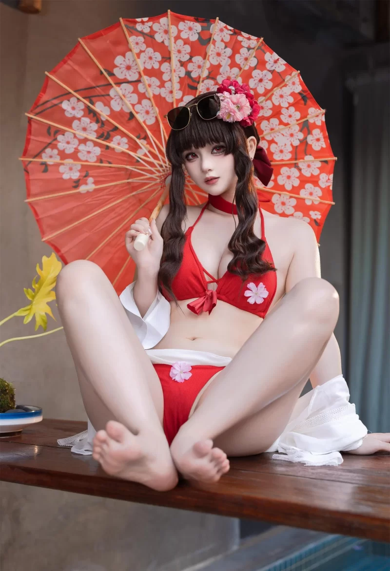 46寫真 & Cosplay 前羽rr - ロザンナ NIKKE 水着ver【p90+90m】