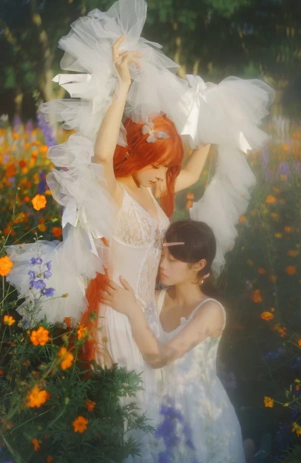 Cosplay 蠢沫沫_花丛婚纱 [67P]【67P+1.1g】