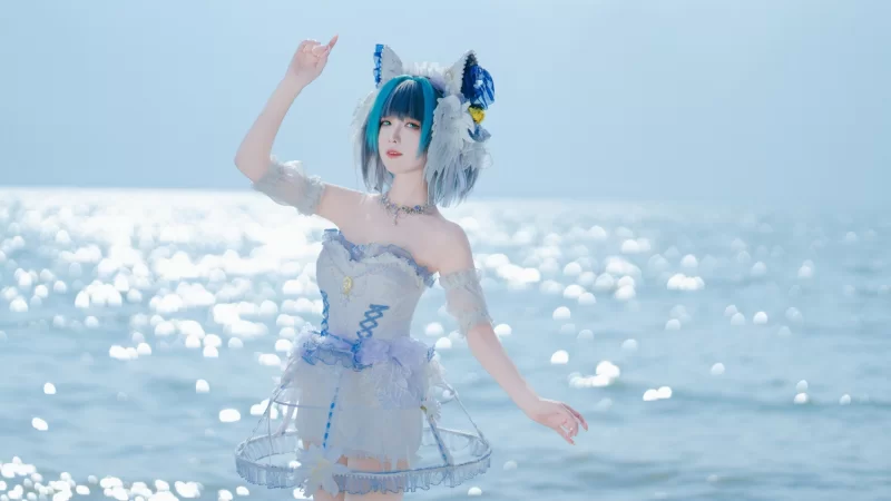 Cosplay 封疆疆v NO.069 碧蓝航线 柴郡小礼服[10P 105M]【10P+105M】