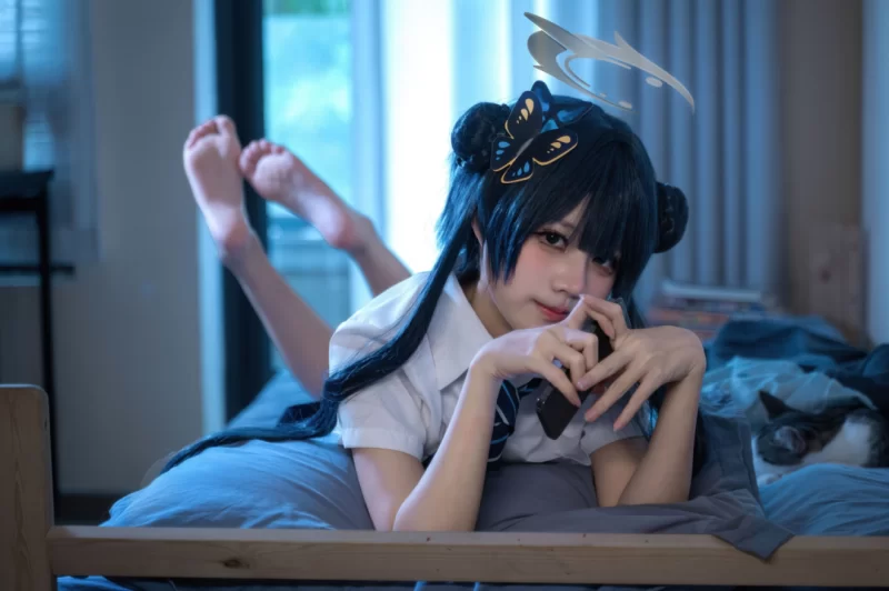 Cosplay 清水凪_碧蓝 龙华妃咲 JK [52P]【52P+600m】