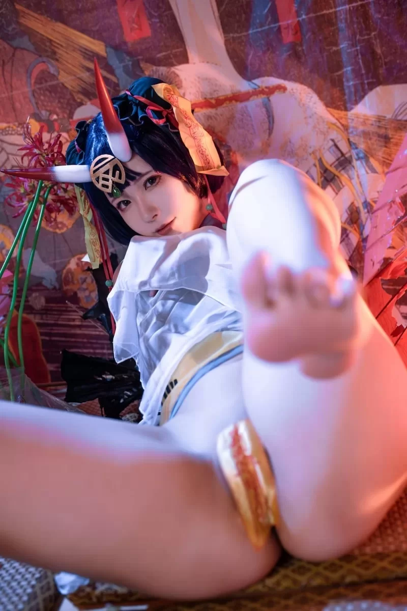 Cosplay [COSPLAY] Quan冉有点饿(拖拉大王) NO.033 FGO 酒吞童子同人 小僵尸【2+600mb】