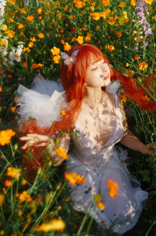 Cosplay 蠢沫沫_花丛婚纱 [67P]【67P+1.1g】