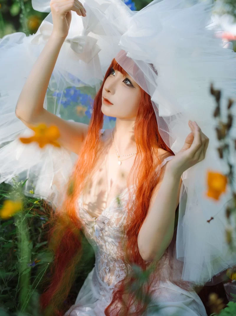 Cosplay 蠢沫沫 Vol.335 花丛婚纱[67P-517M][百度网盘]【67P+517M】