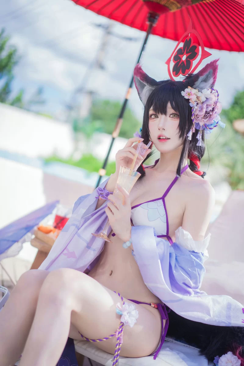 国产模特 阿包也是兔娘 NO.110  蔚蓝档案 狐坂若藻 水着 [32P-467MB]【32P+467MB】