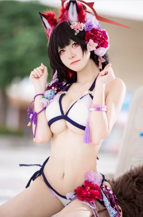 国产coser 九柒喵 - 狐坂若藻水着 23P-167M【23P+167M】