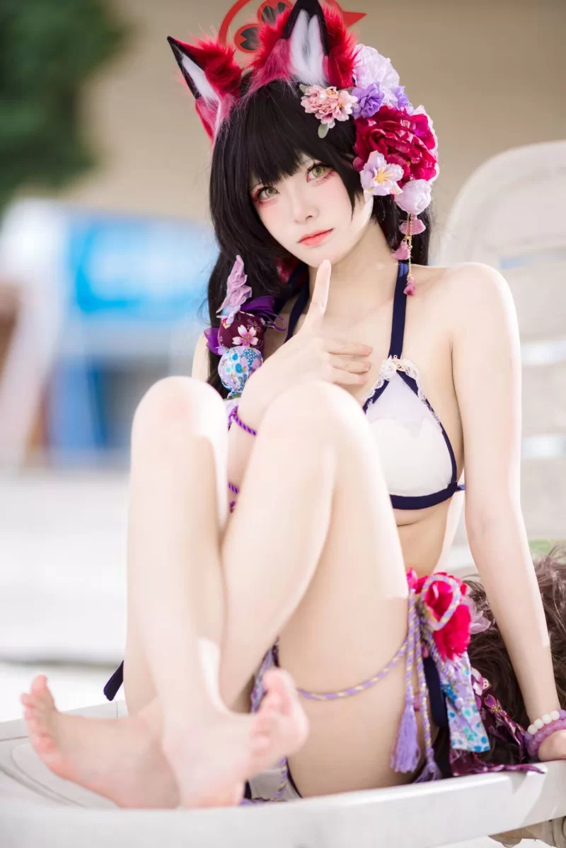 国产coser 九柒喵 - 狐坂若藻水着【23P+167M】