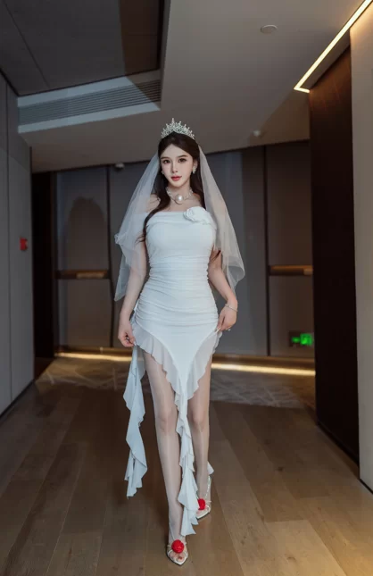 国产模特 [原版无水印]秀人网 李丽莎 最新超大尺度婚纱作品【91P9V+6.13G】