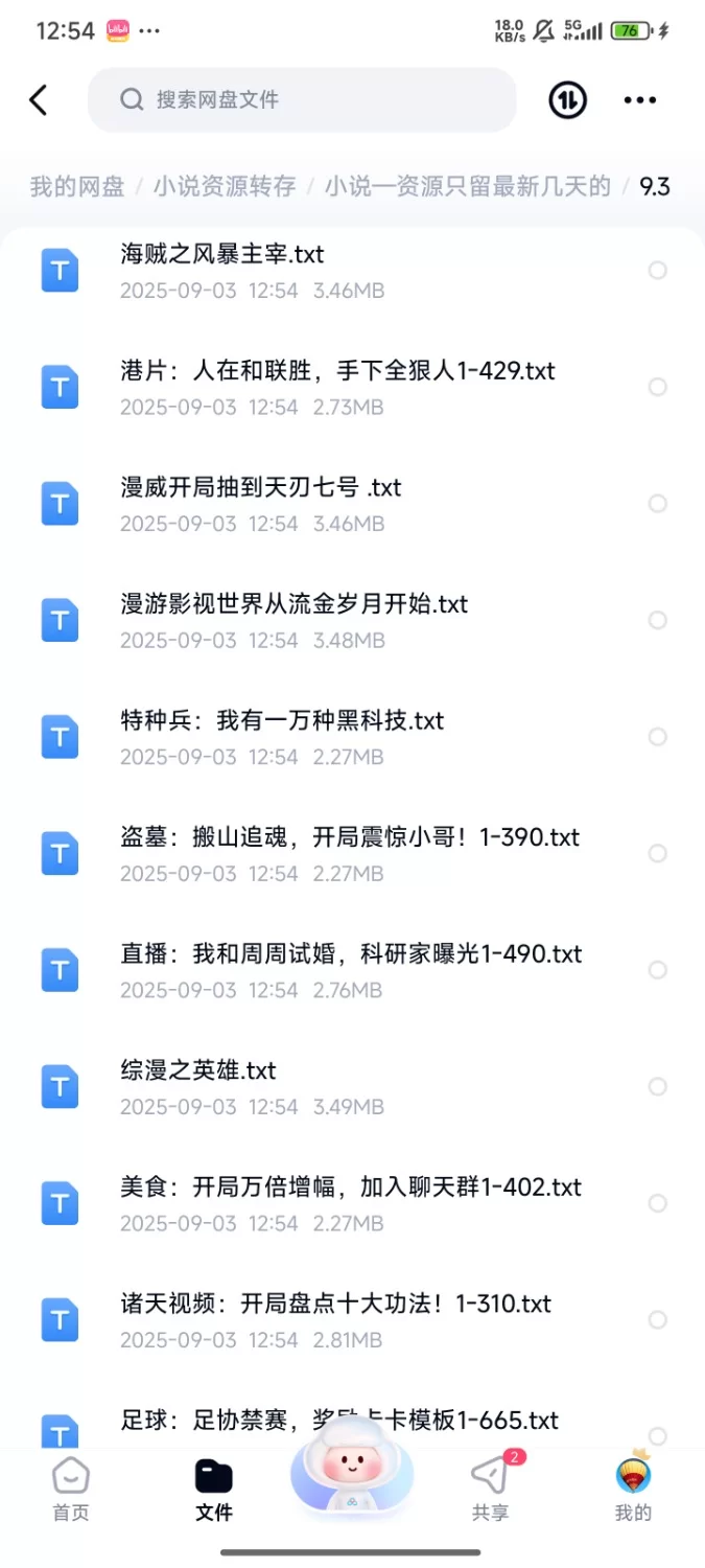 合集 飞卢刺猬猫菠萝包起点次元姬等网站小说合集9.3分享 【+70m】