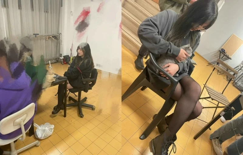 女大学生 高颜留学生[阮如意]❤️打火机 剪刀 牙刷尽情玩耍【44P+15V+1.7G】