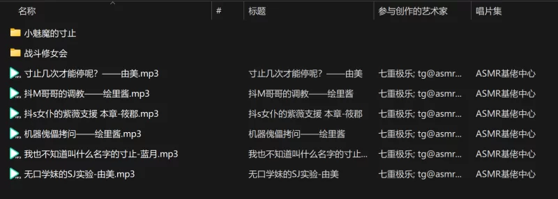 ASMR ASMR部分系列作品合集【nv+31G】