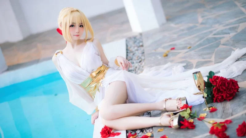 国产coser 焖焖碳 - FGO 尼禄睡裙【27P+239M】