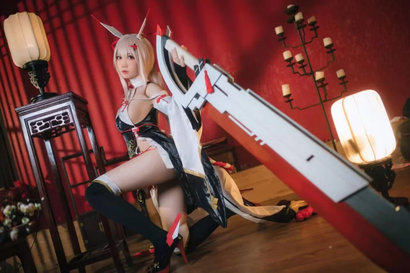 国产coser 焖焖碳 - 碧蓝航线 绫波旗袍【25P+376M】