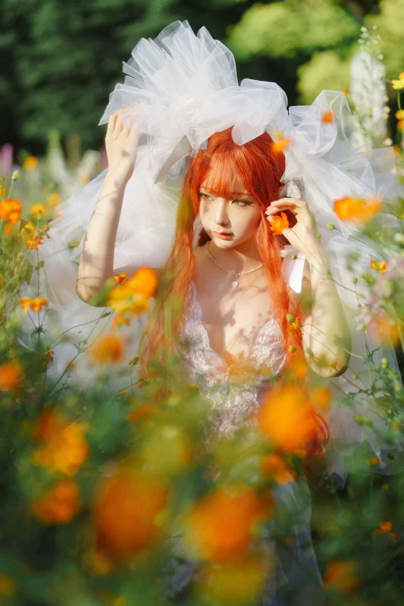 Cosplay 蠢沫沫 Vol.335 花丛婚纱[67P-517M][百度网盘]【67P+517M】